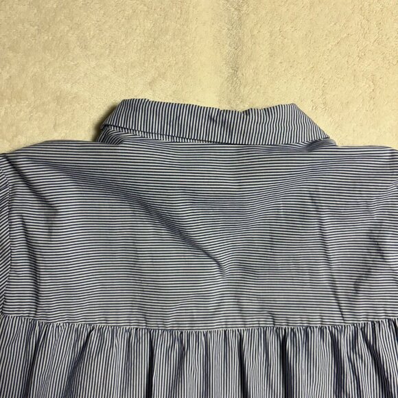 Scotch and Soda Womens Button‎ Down Blouse Size M Nautical Blue Striped Sailor - Picture 10 of 14